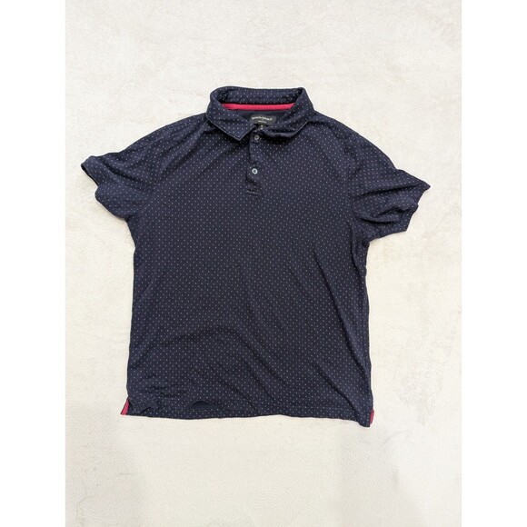 Banana Republic Dress Polo Medium M Blue 100% Cotton Short Sleeve Casual Shirt - Picture 1 of 4